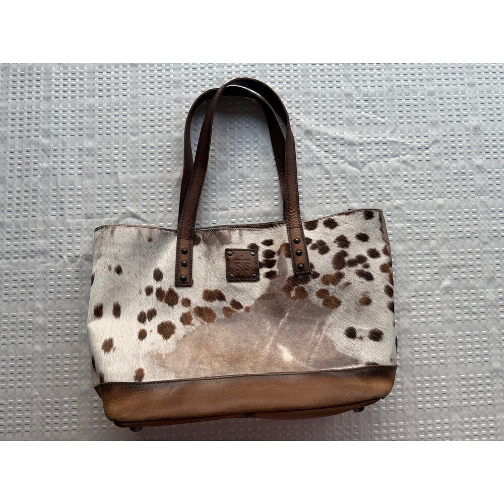 STS Ranchwear Women's Cow Leather and Hair Tote Bag Classic Cowhide Tote